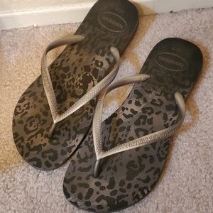 Havaianas Leopard Flip Flops